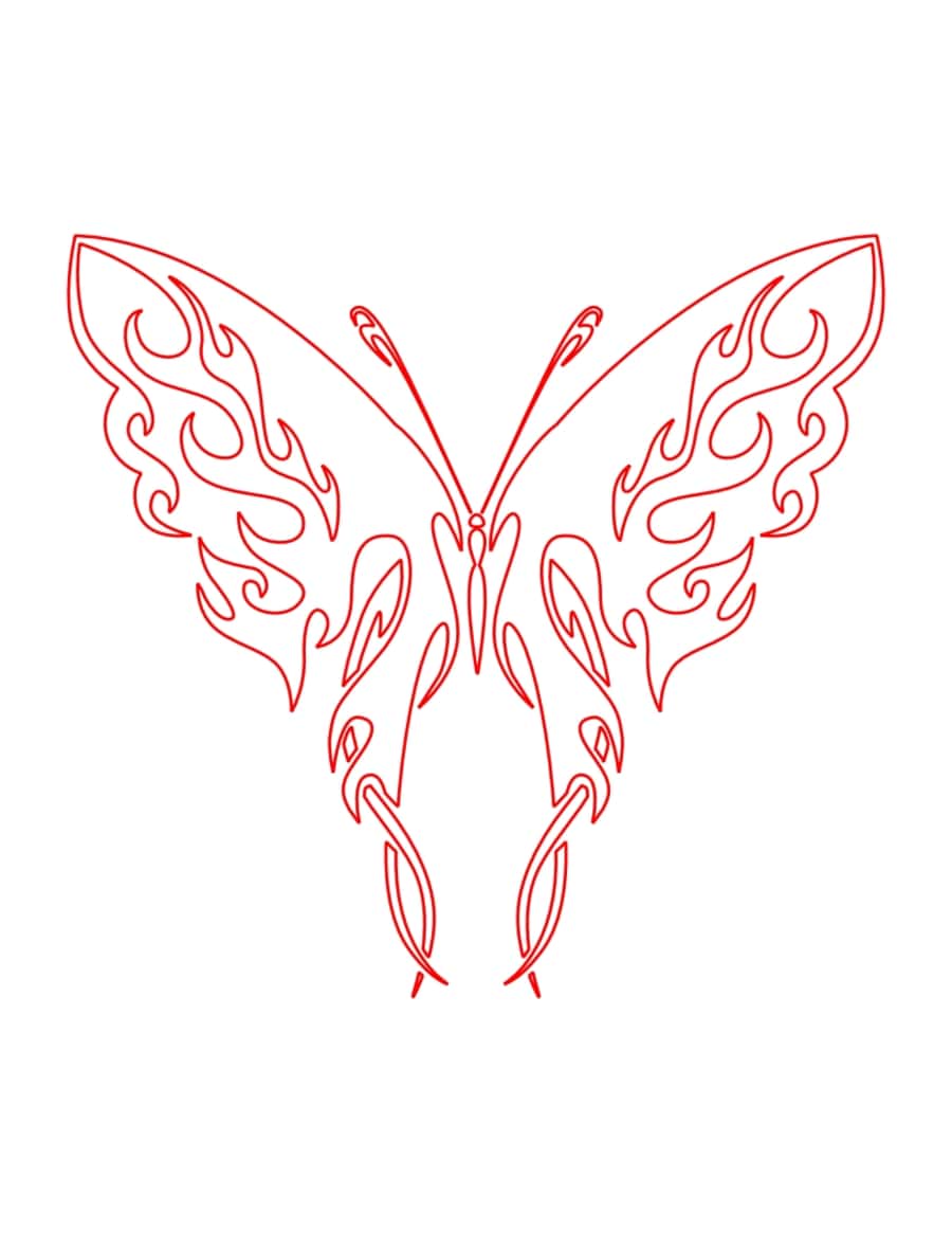 Butterfly For Adults Coloring and Kids Coloring Pages Pdf Free Vectors